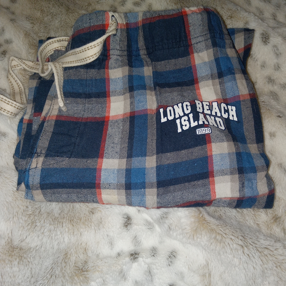 Plaid Pajama Pants - Blue and Red